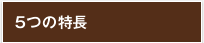 5つの特長